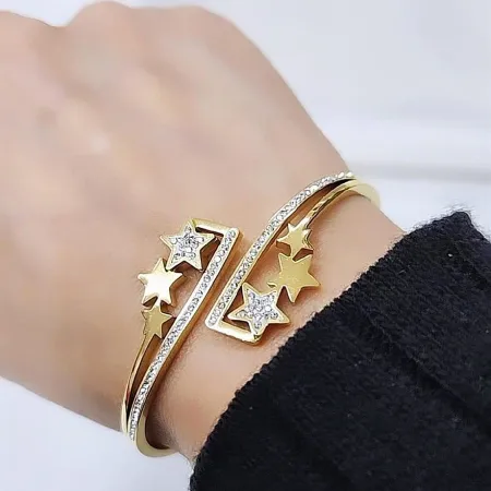 Gold Plated Star Zircon Bracelet
